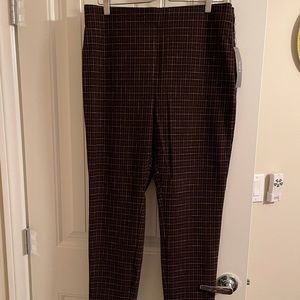 Loft High Waist Skinny Plaid Pants
